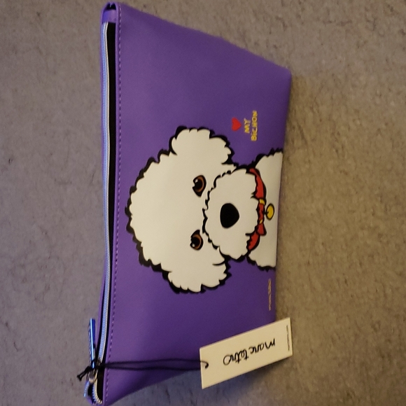 Marc Tetro Handbags - Marc Tetro Love My Bichon Dog Zipper Pouch